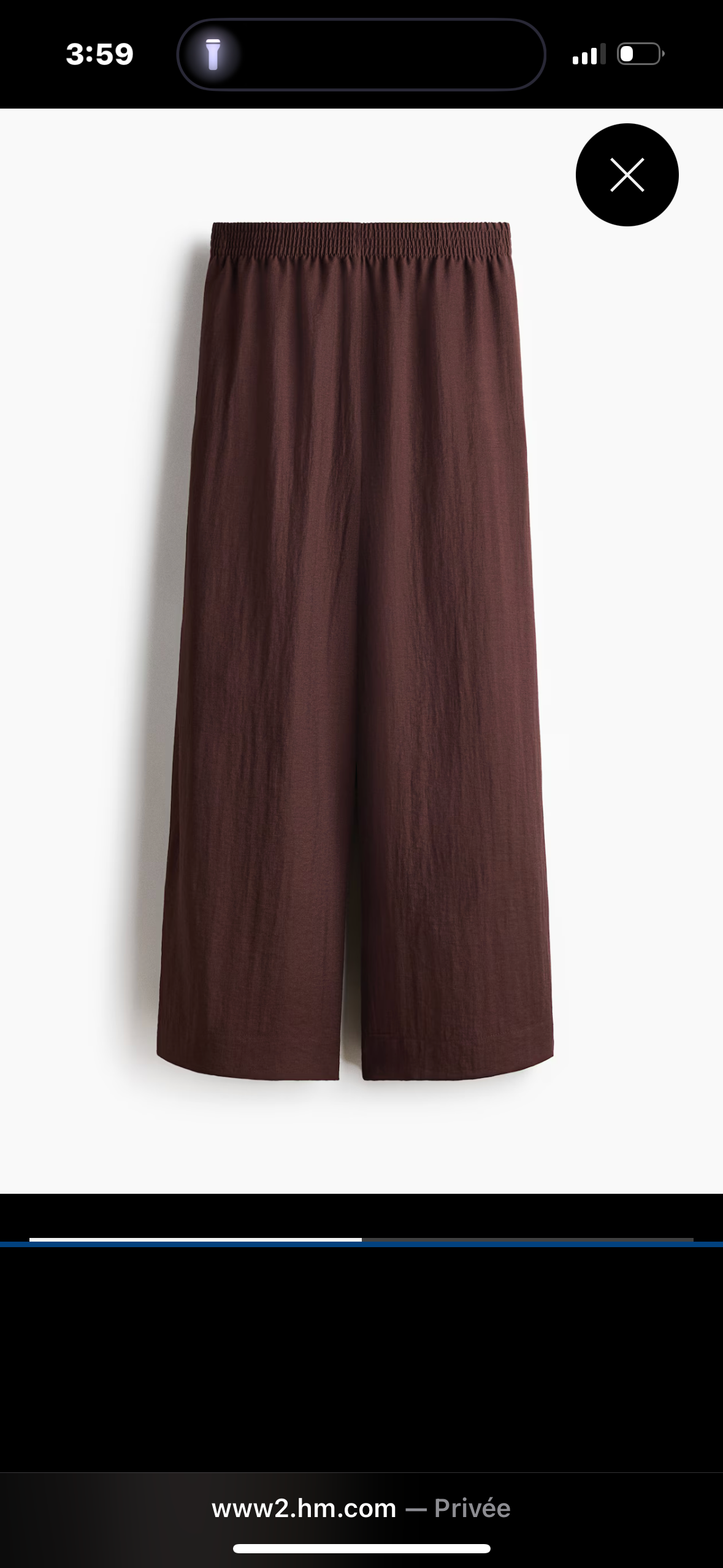 PANTALON 7/8 EN LIN MÉLANGÉ
